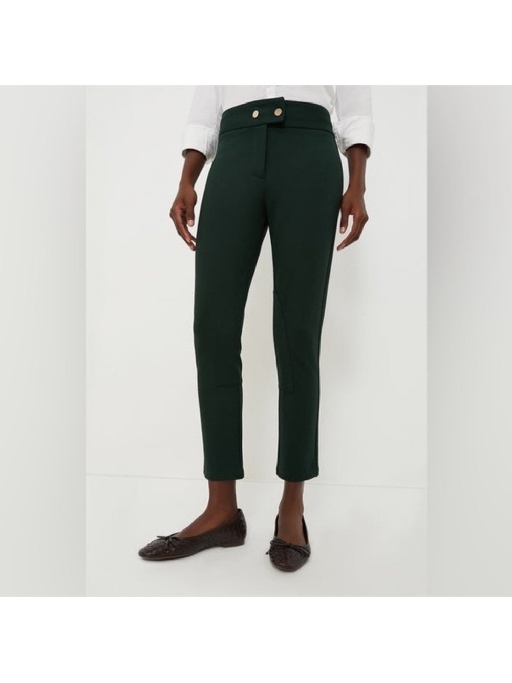Tuckernuck Ponte Crop Bridwell Riding Pants in Forest Green Size M